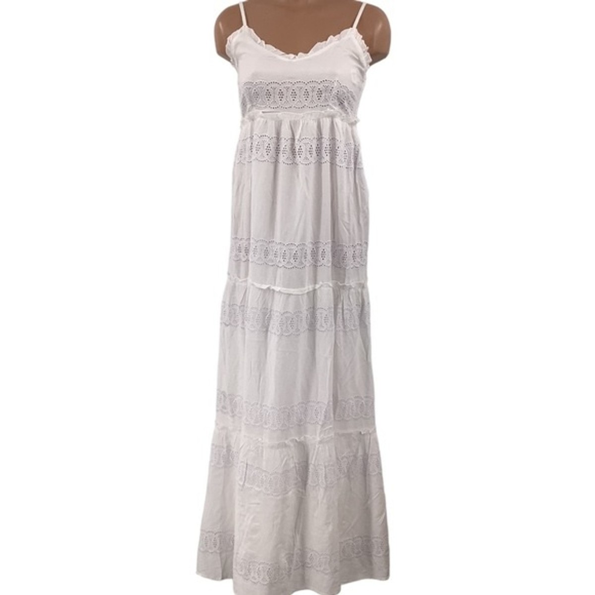 Jessica Simpson Maxi Cottage Eyelit Maxi Dress - White Size Medium Jessica Simpson Maxi Cottage Eyelit Maxi Dress - White Size Medium