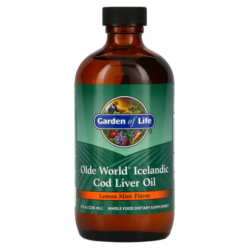 Olde World Icelandic Cod Liver Oil, Lemon Mint, 8 fl oz (236 ml) - Picture 1 of 2