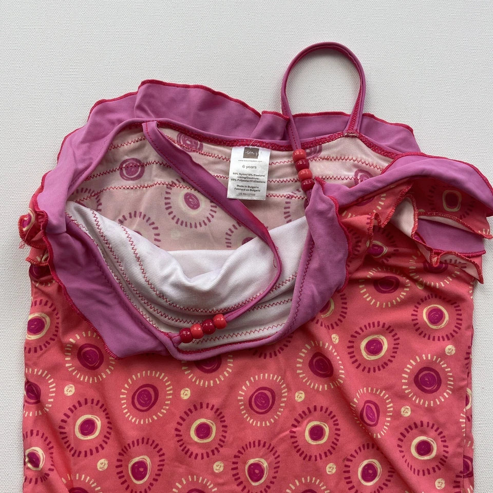 Maiô feminino coleção chá peça única 6 rosa babado estampa floral tiras - Imagem 2 de 4