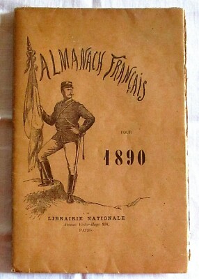 FRENCH ALMANAC 1890 VERY RARE Count of Paris Print of 50 copies
