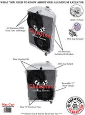 Rn Champion 3 Row Radiator10 Fans For 1938 Chevrolet Master Car Chevy V8 Conv