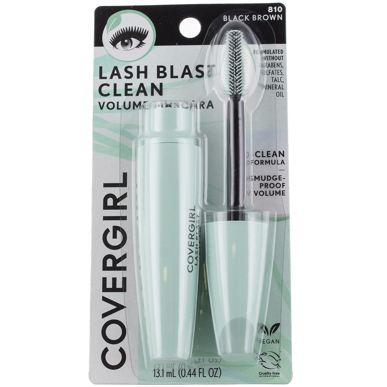 6 Pack CoverGirl Lash Blast Clean Volume Mascara, Black Brown 810, 0.44 fl oz