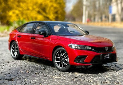 1/18 Scale Honda CIVIC Hatchback 2023 Red Diecast Car Model Toy