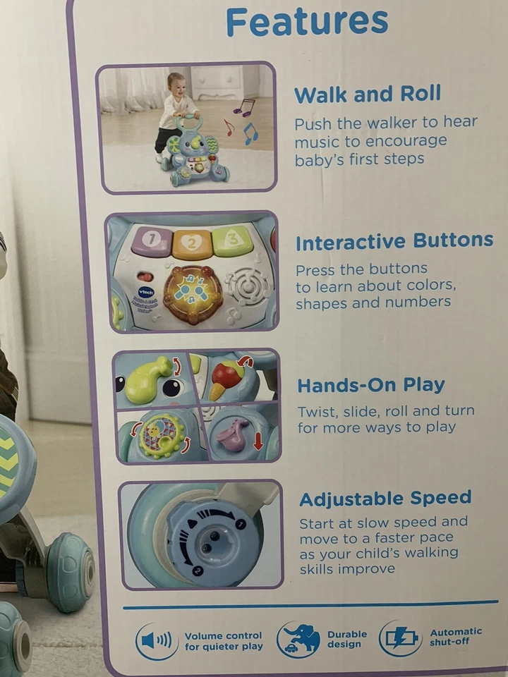 Juguete de aprendizaje musical para caminar elefante y pasear bebé Vtech Foto 3 de 4