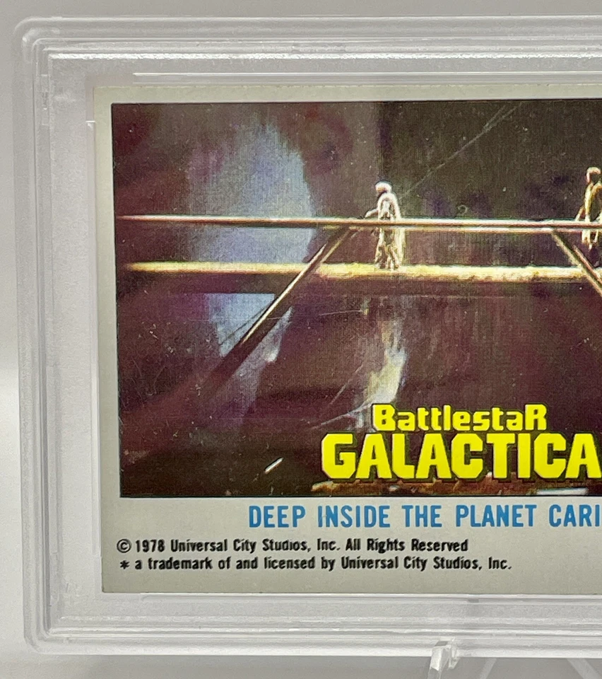 1978 Battlestar Galactica Trading Card #38 PSA Graded 8 The Planet Carillon - Image 3 of 4
