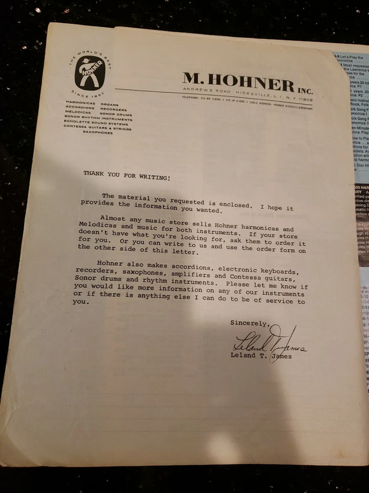 Catálogo de distribuidores Hohner Diatonic 1970 cromáticas pastillas y melódicas Foto 3 de 3
