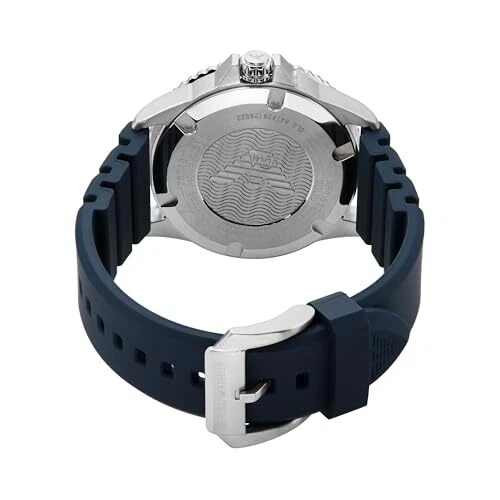 New Emporio Armani Watch Silicone Strap Mens Blue Dial Quartz Stainless AR11592 - Picture 6 of 8