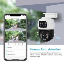 KERUI 6MP HD POE Surveillance Camera System Dual Lens Waterproof PTZ WIFI IP 