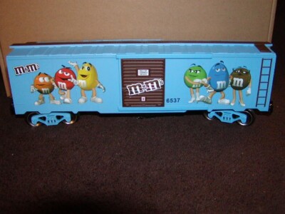 Menards 279-8132 M & M M&M's Candy Box Car #6537 Light Blue O 027 Shelf Display