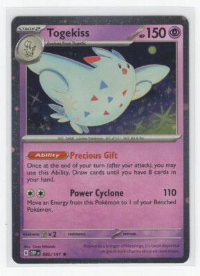 Pokemon Obsidian Flames 085/197 Togekiss Cosmos Holo EXCLUSIVE