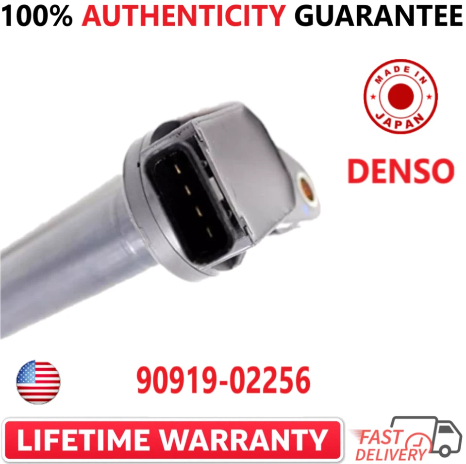 x6 OEM DENSO NEW Ignition Coils For 2005-2024 Toyota Lexus I4 V6 V8, 90919-02256 - Image 2 of 4