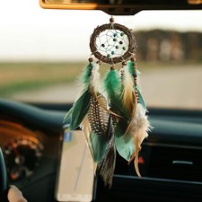 Mini Dream Catcher for Car Rear View Mirror Small Green Dreamcatchers Boho