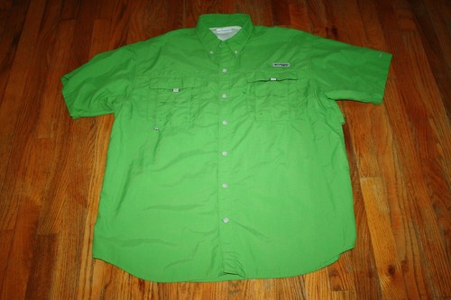 CAMISA COLUMBIA HOMBRE MANGA CORTA VERDE L eBay