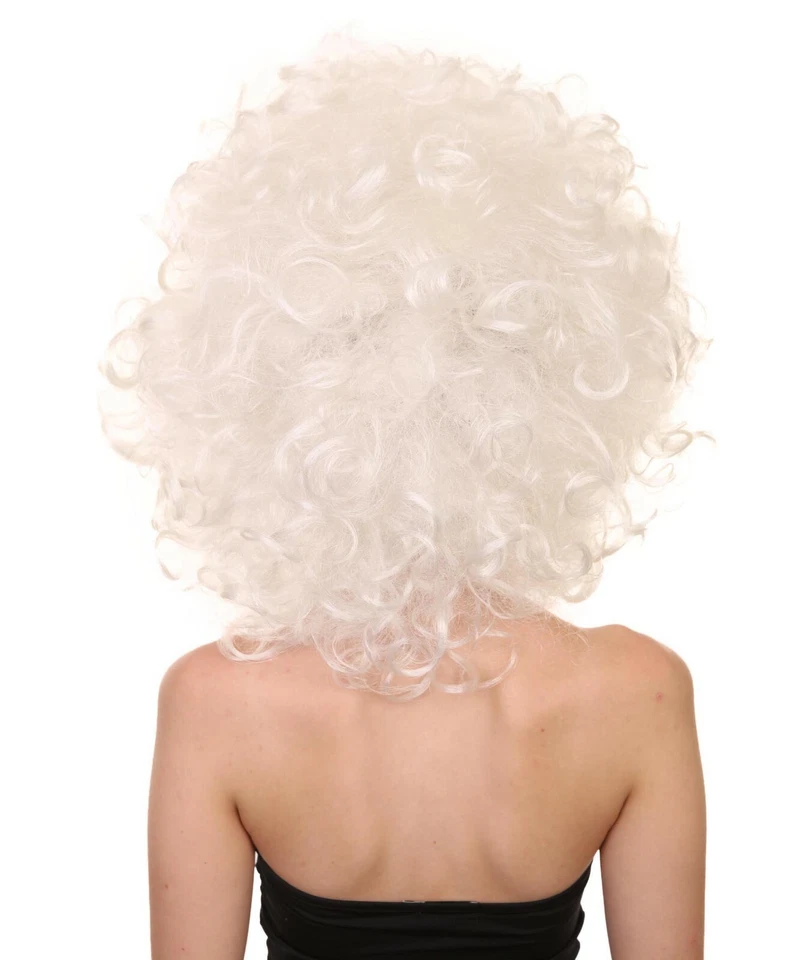 Adult Women's 17" Inch Medium Length Halloween Puffy Drag Queen Costume Wig - Image 4 of 4
