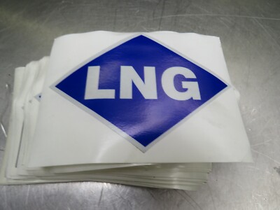 LNG Sticker / Decal 5-3/4'' x 4-1/4'' Lot of 75 +/-