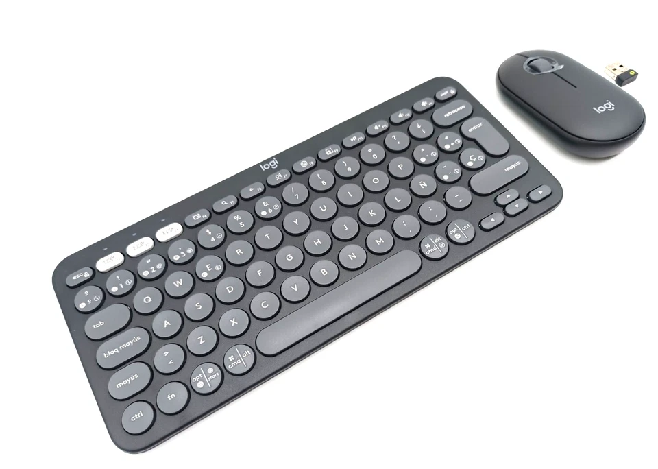 Logitech Pebble 2 Combo, kabellose Tastatur und Maus Bluetooth - Grafit Spanisch - Bild 4 von 4