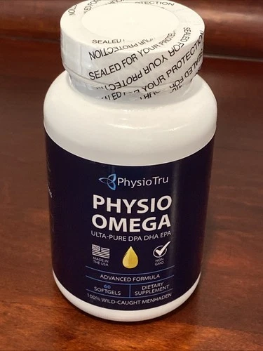 PhysioTru Physio Omega Ultra-Pure DPA DHA EPA Advanced Formula 60 Softgels