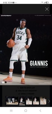 ENTERBAY Giannis Antetokounmpo 1:6 NBA Action Figure Boxed with ENTERBAY Giannis Antetokounmpo 1:6 NBA Action Figure Boxed with