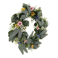 Artificial Flower Wreath | Realistic Greenery Eucalyptus Wreath for Indoor