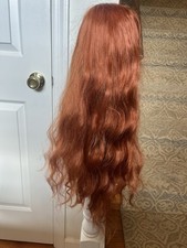 Wig Red Long For Adults. Lace Netting To Adjust Size Never Been W/O Tag 13  Med