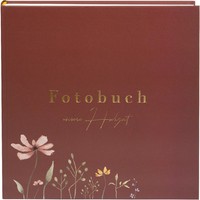 Goldbuch Hochzeitsalbum BlüTenliebe Bordeaux 30X31 Cm 60 Seiten GoldpräGung