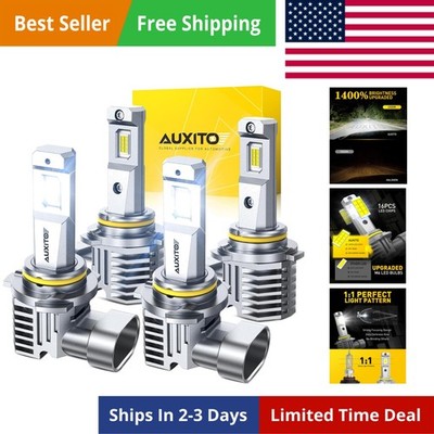 9005 9006 Bulbs Combo 1400% Brighter HB3/HB4 Bulbs, 6500K Cool White, Plug-N-...