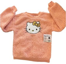 HELLO KITTY by Sanrio Pink Furry Sweatshirt Girls SZ 5/6