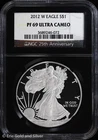 2012-W $1 Proof American Silver Eagle NGC PF 69 Ultra Cameo | PR