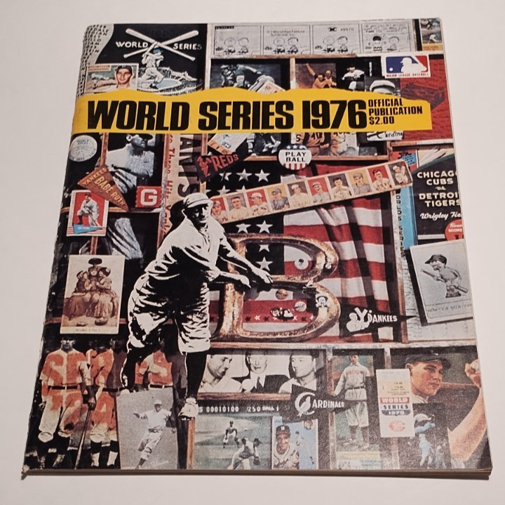 Original 1976 MLB World Series Official Program Reds vs. Yankees Unscored