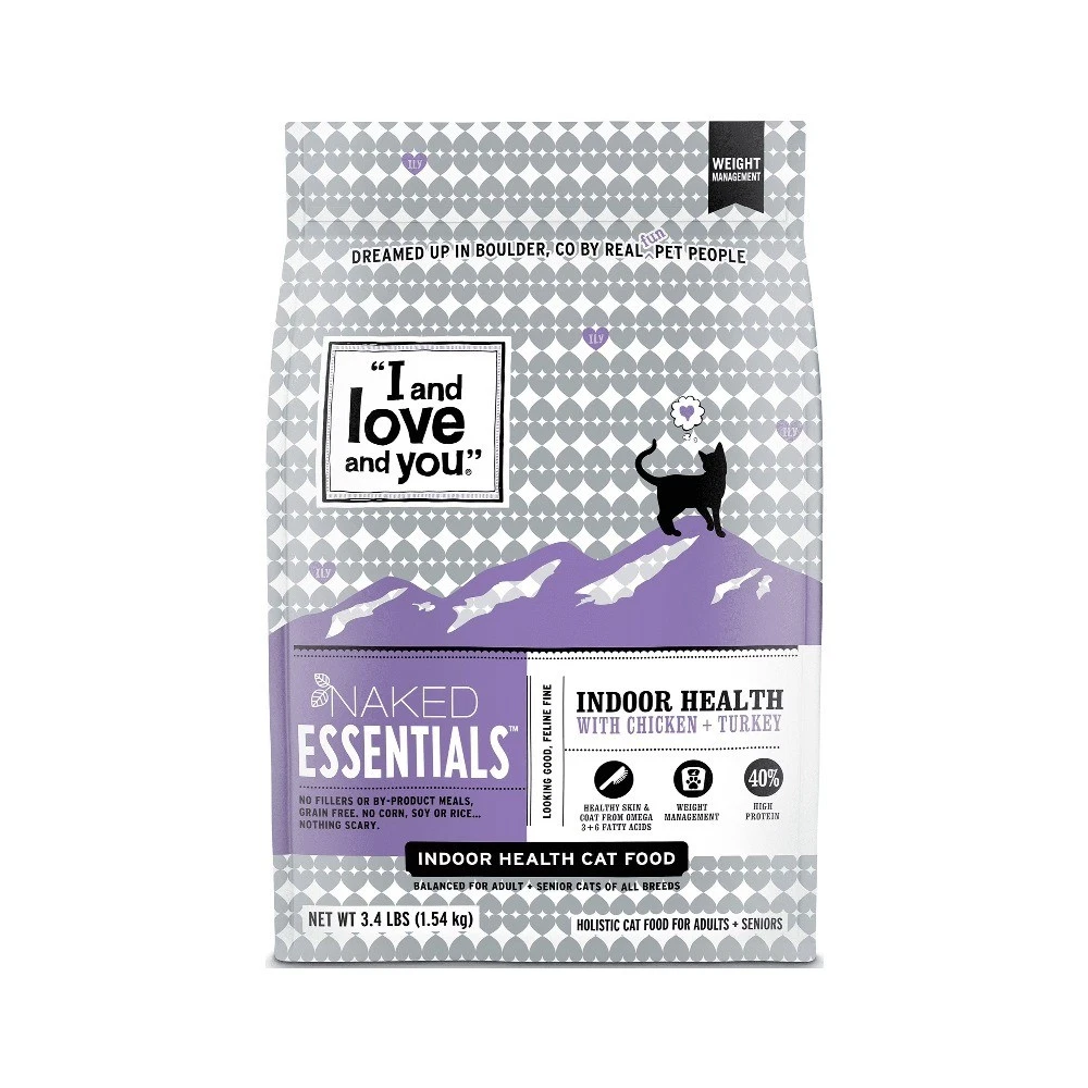 Premium Dry Cat Food for Indoor Health, 3.4 lb Bag