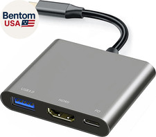 USB C to HDMI Multiport Adapter with Charging Port, HDMI to USB C Hub Adapter fo