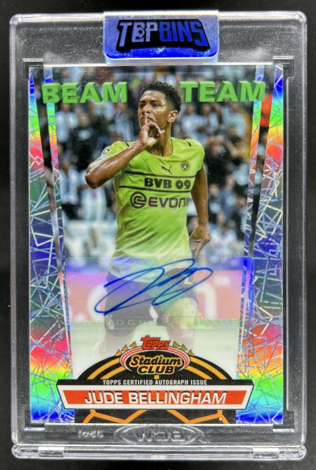 2021 Topps Stadium Club Chrome Jude Bellingham 1992 Beam Team Auto #/199 #BTA-JB view 1