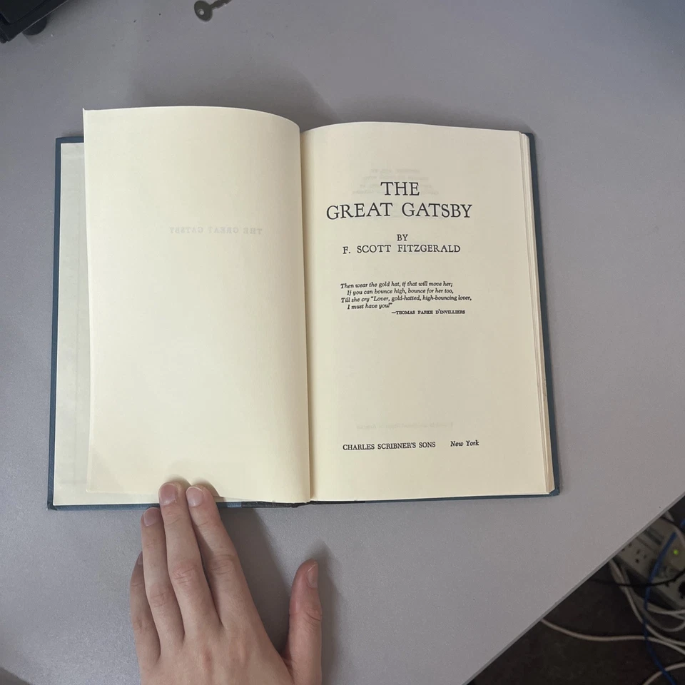The Great Gatsby by F. Scott Fitzgerald (Vintage 1953 Hardcover) Scribner’s Sons Foto 4 de 4