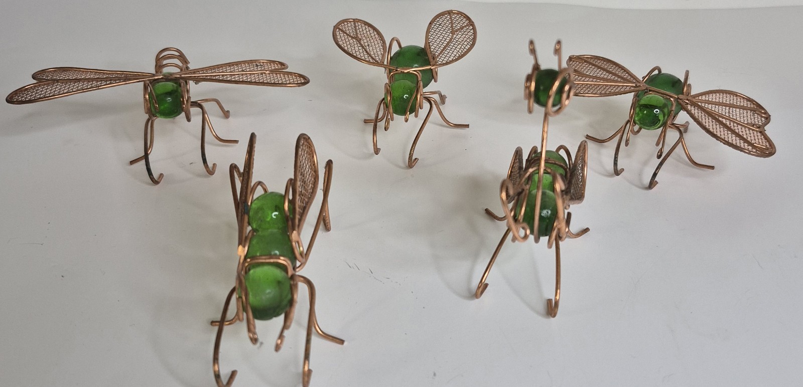 Vintage Wire Metal Art Home Decor Object Art and Collectibles 5 Count