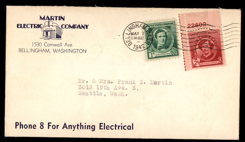 Mayfairstamps US 1942 Washington Bellingham to Seattle Cover cca_25431