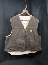 VINTAGE Carhartt V13 TMB Sherpa Lined Duck Vest Size 2XL Regular MADE IN USA