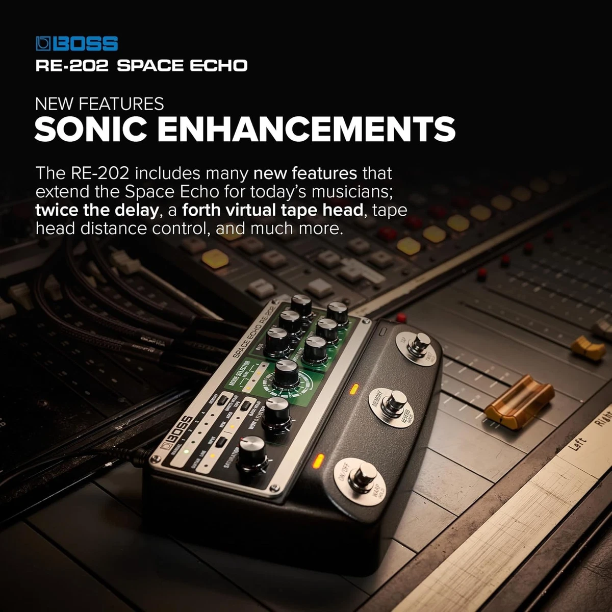 BOSS RE-202 Space Echo Tape Echo Delay Reverb Guitar Effects Pedal New Japan