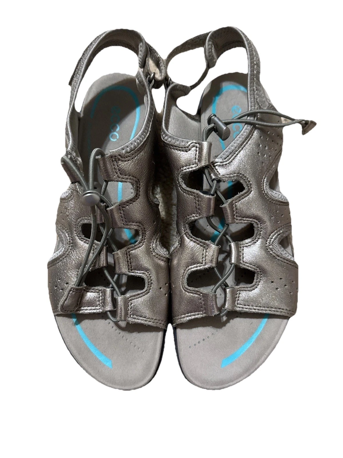 Sandali sportivi in peltro ECCO con gancio ad anello taglia 41 o 10