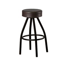 Oak Street Mfg SL2132ESP Espresso Button Top Stool w/Black Frame