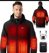 Wasoto Heated Hooded Jacket Size M Medium