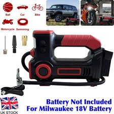 Cordless Car Tyre Inflator Pump Air Compressor Machine For Milwaukee 18V Battery
