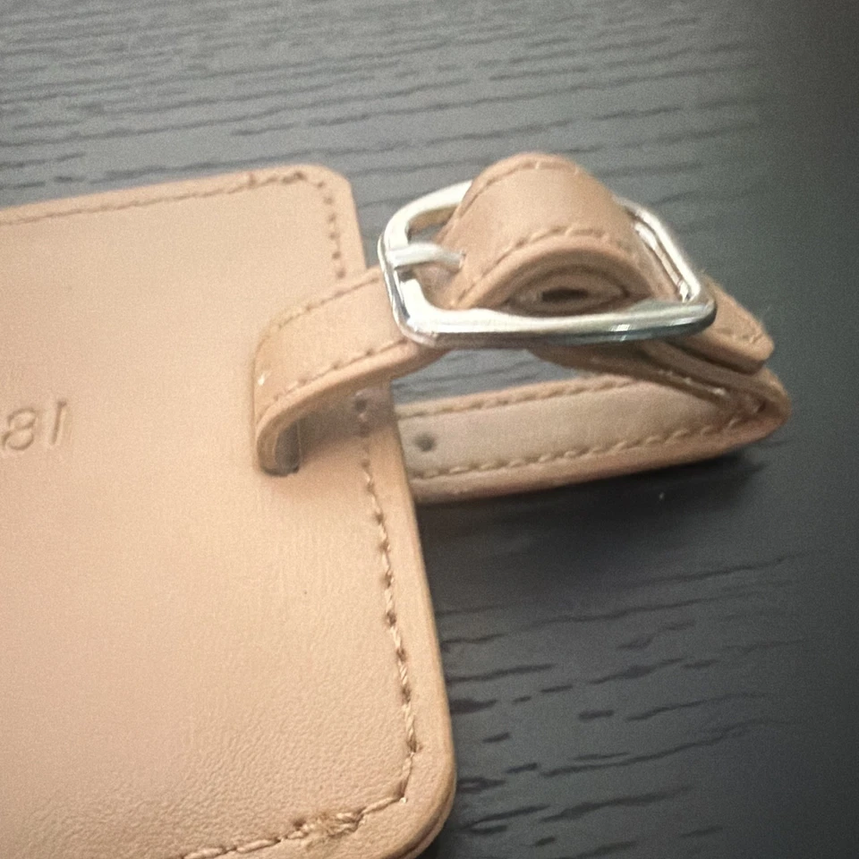 Cerruti 1881 Parfums porte-étiquette bagage/voyage beige avec sangle - Photo 2/4