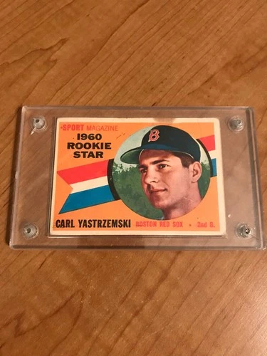 Carl Yastrzemski 1960 Topps Rookie Star Rookie Card #148 Red Sox HOF - Original