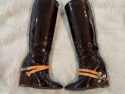 Louis Vuitton Vernis 37 Brown Vernis (Patent Leather) Boot
