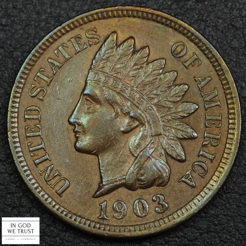 1903 Indian Head Copper Cent 1C (CH AU Almost Uncirculated)