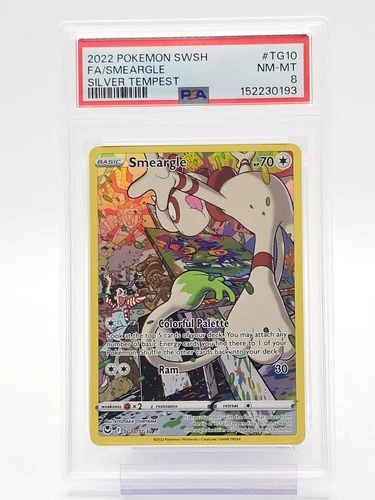 SMEARGLE 2022 POKEMON SILVER TEMPEST TRAINER GALLERY FULL ART PSA 8 A Q5677