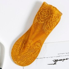 5X Lady Lace Mesh Socks Non-slip Ankle Sheer Splice Floral Thin Footsie Summer