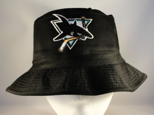NHL San Jose Sharks Vintage Bucket Hat Black - Picture 1 of 6