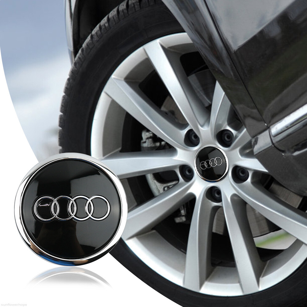 4 X69MM AUDi Nabendeckel Radnaben Nabenkappen Radkappe Felgendeckel Embleme