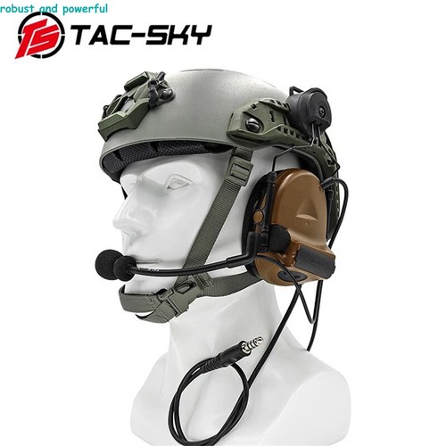 TAC-SKY COMTAC II/C2 Wysokiej jakości taktyczny zestaw słuchawkowy z redukcją szumów stojaka szynowego - Zdjęcie 6 z 14